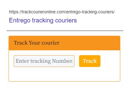 Entrego Tracking Check Status Online .